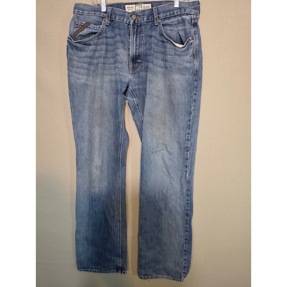 Ariat M4 Relaxed Boot Cut Jeans Mens 34x36 Medium Wash Denim Legacy 10008432
